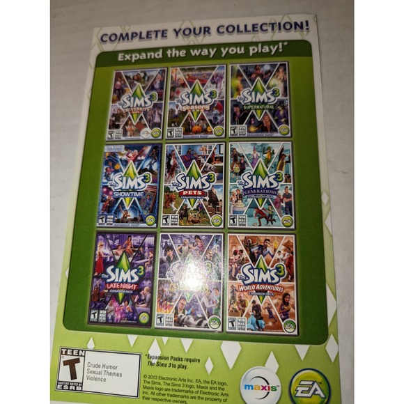 Sims Starter Pack & The Sims 3 Pets Expansion Pack Like New Complete Windows PC - Picture 6 of 15